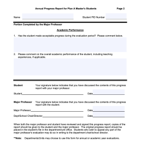 Annual Program Report Plan A instructor form
